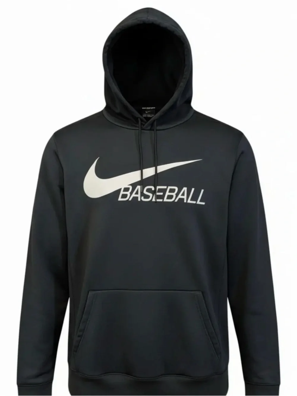 Nike Black Hoodie with White Swoosh and 